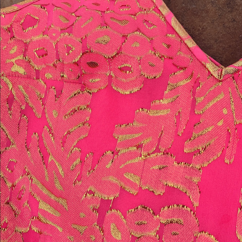 Lilly Pulitzer Lela Silk Slip Dress – Coral Reef Pineapple Clip - Picture 9 of 16